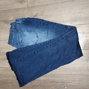 Bootcut ripped jeans